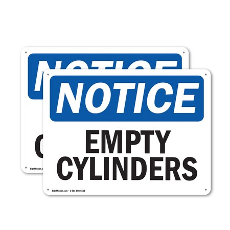 Signmission Empty Cylinders, 18 in W x Rectangle, Plastic OS-2PACK-NS-P-1218-L-12023